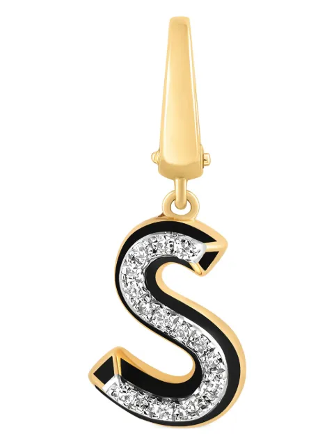 Tryyst 18kt yellow gold Alphabet S diamond charm