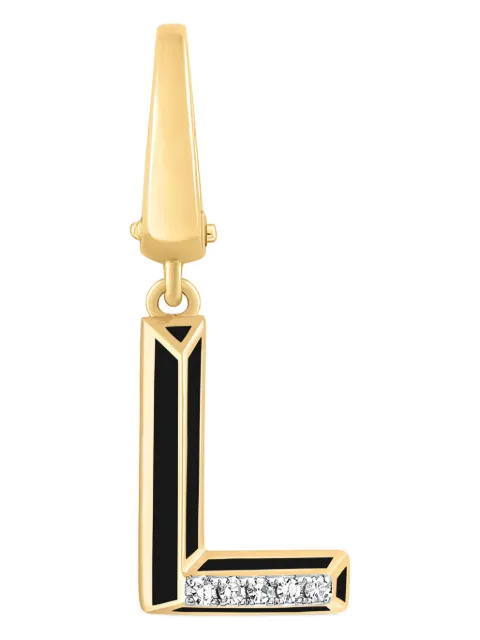 Tryyst 18kt yellow gold Alphabet L diamond charm