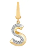 Tryyst 18kt yellow gold Alphabet S diamond charm