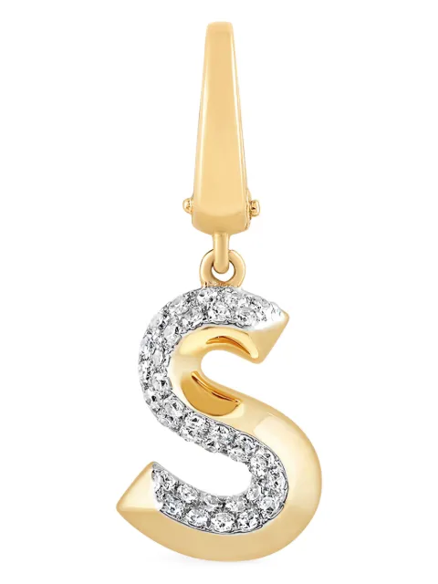 Tryyst 18kt yellow gold Alphabet S diamond charm