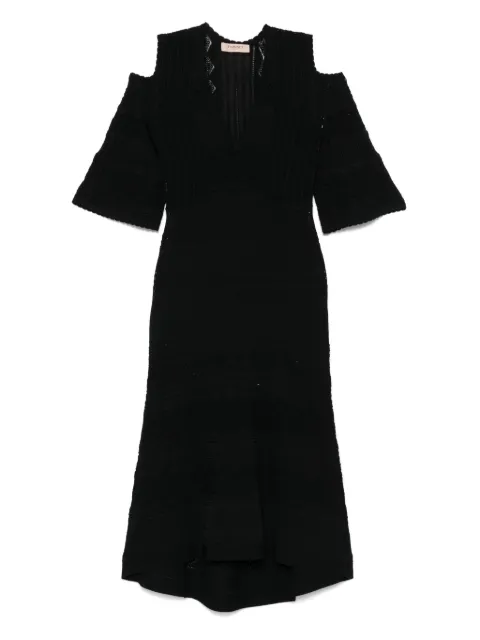 TWINSET punched-knit midi dress