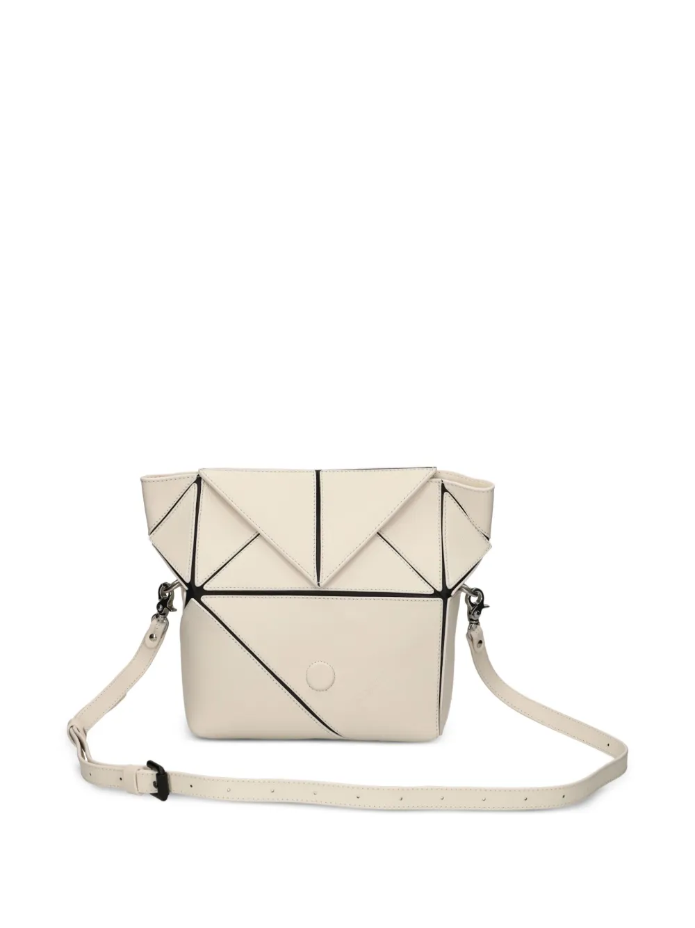 Shop Vic Matie Rochelle Geometric-panelled Shoulder Bag In Neutrals