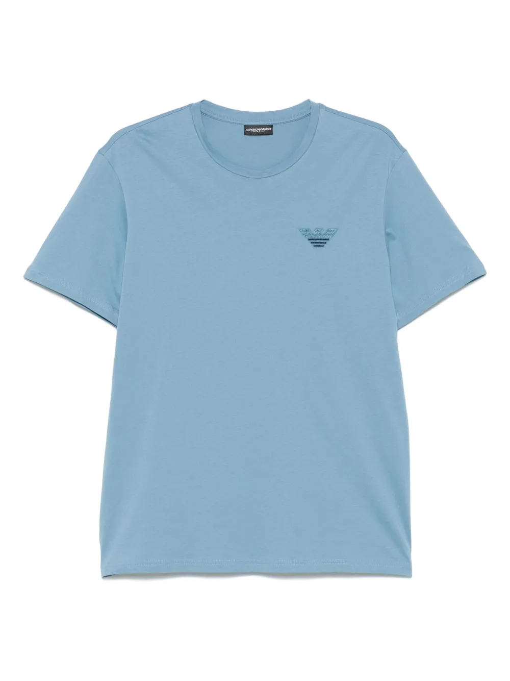 Emporio Armani T-shirt met geborduurd logo Blauw