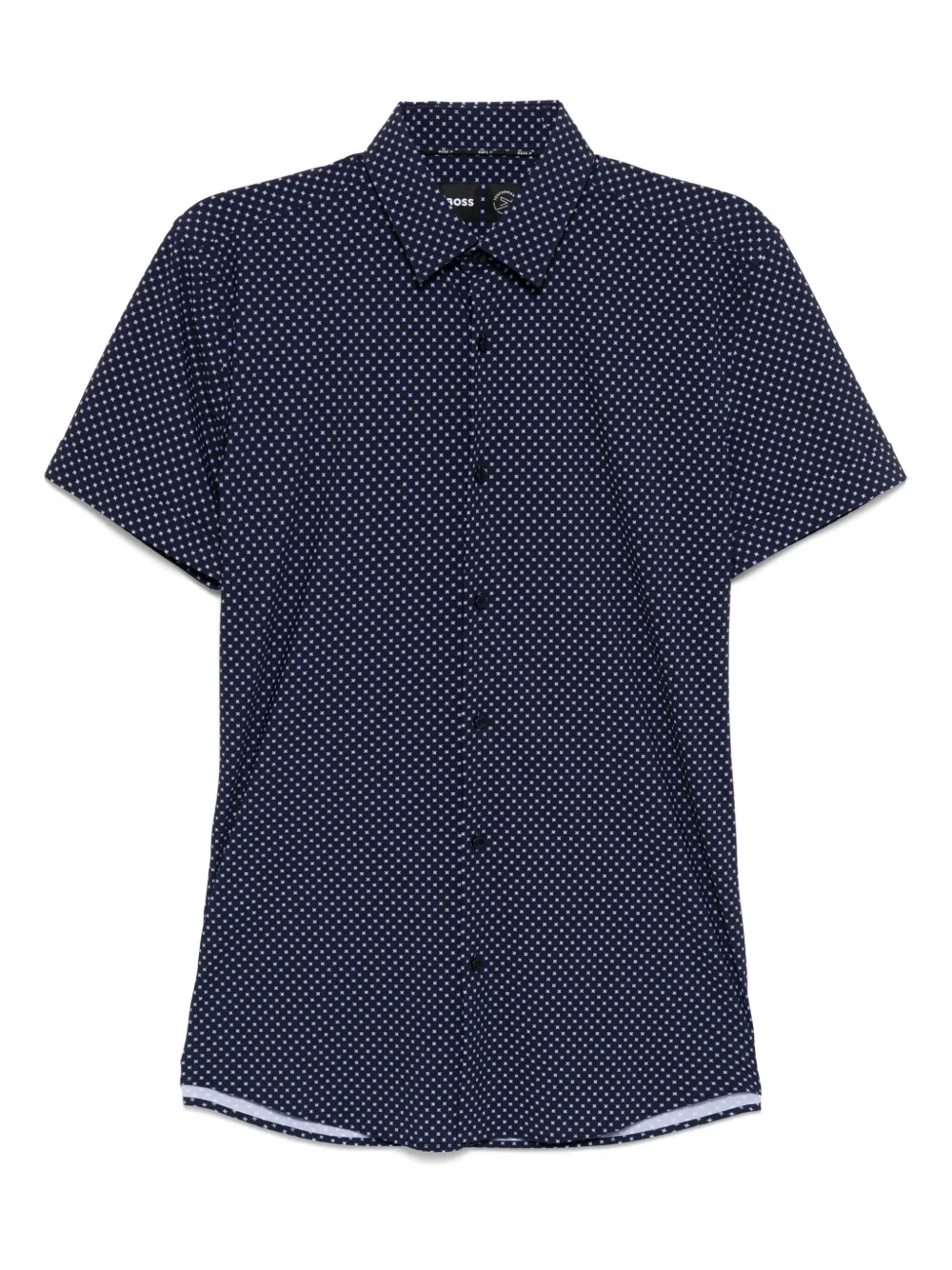 BOSS Overhemd met grafische print Blauw
