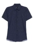 BOSS graphic-printed shirt - Blue