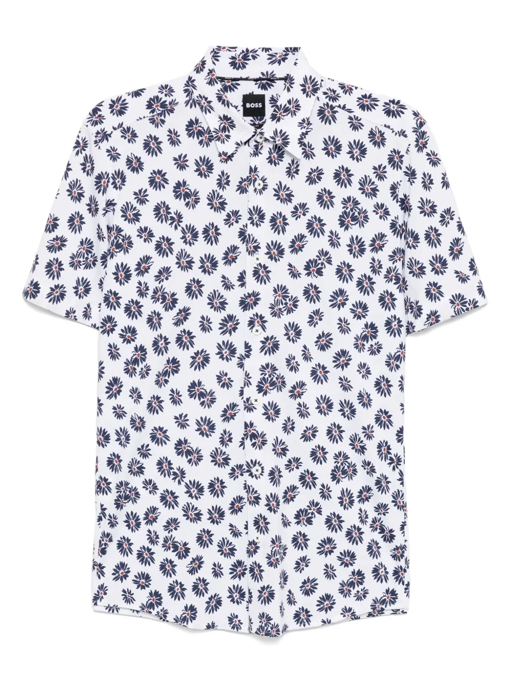 BOSS Overhemd met bloemenprint Wit