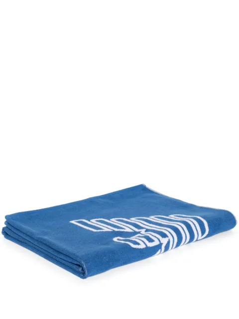 Emporio Armani logo-jacquard beach towel