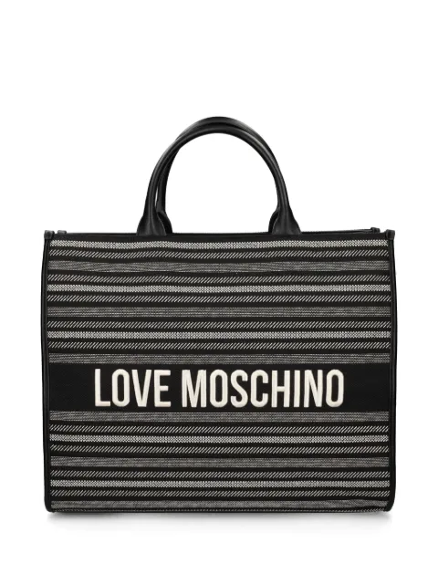 Love Moschino logo-embroidered tote bag