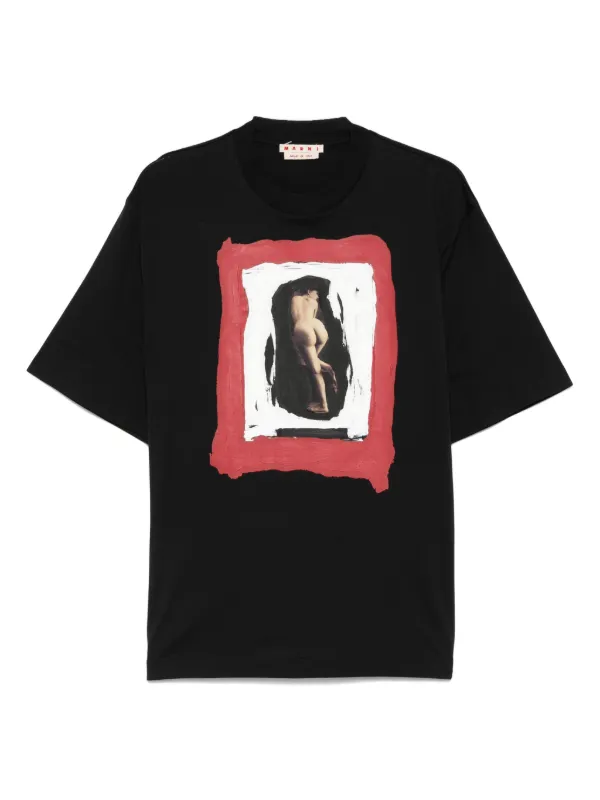 Marni Painted Nude T-shirt | Black | FARFETCH