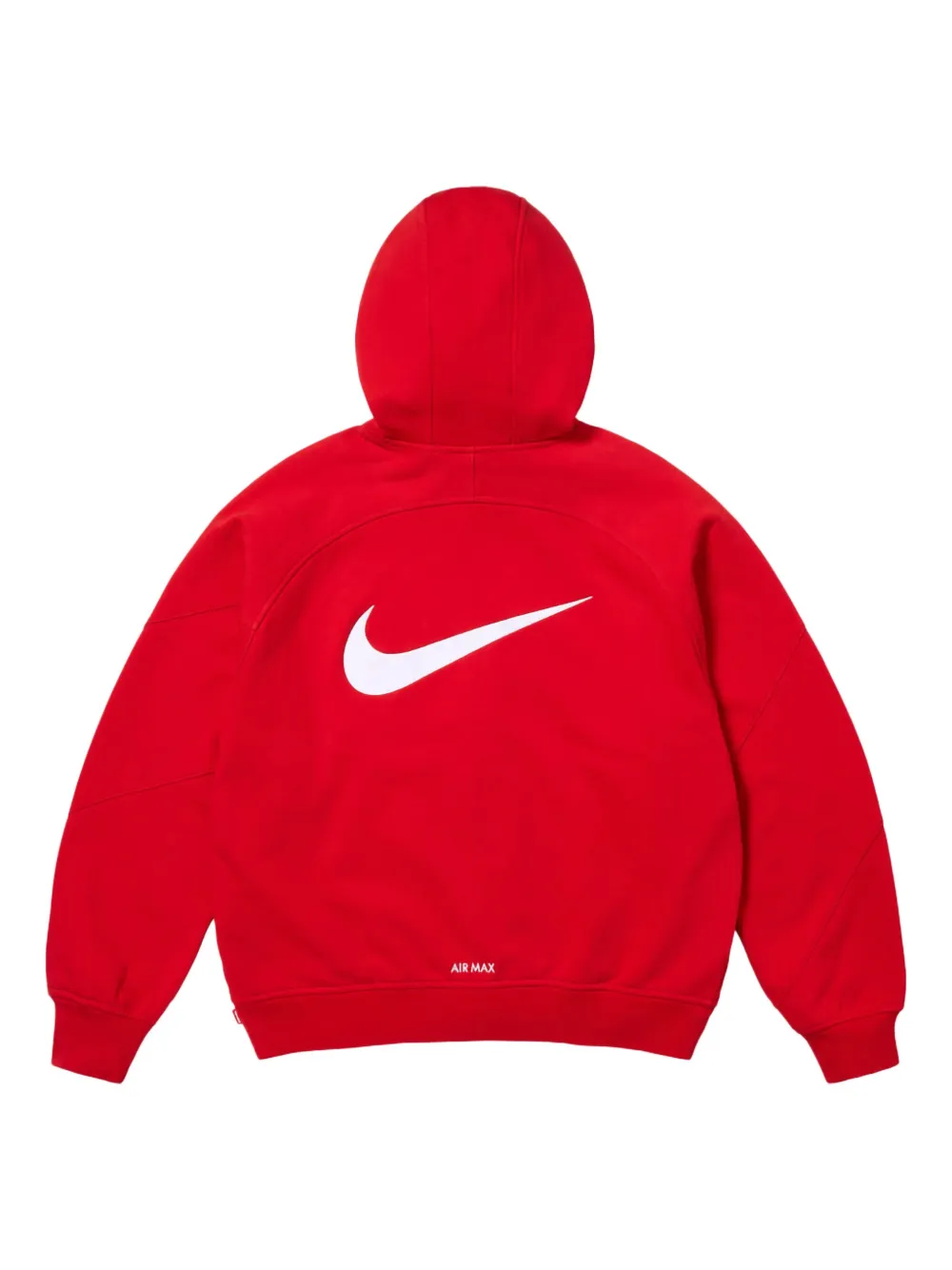 Supreme x Nike "SS25 Red" hoodie met rits Rood