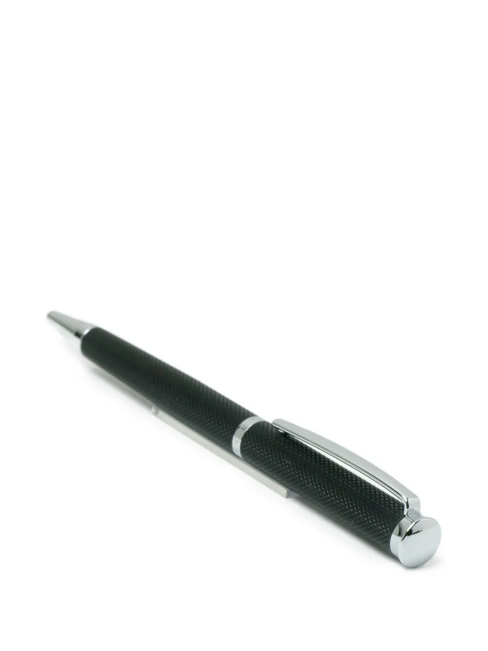 Hugo Boss Sophisticated Textured Ballpoint Pen In Black