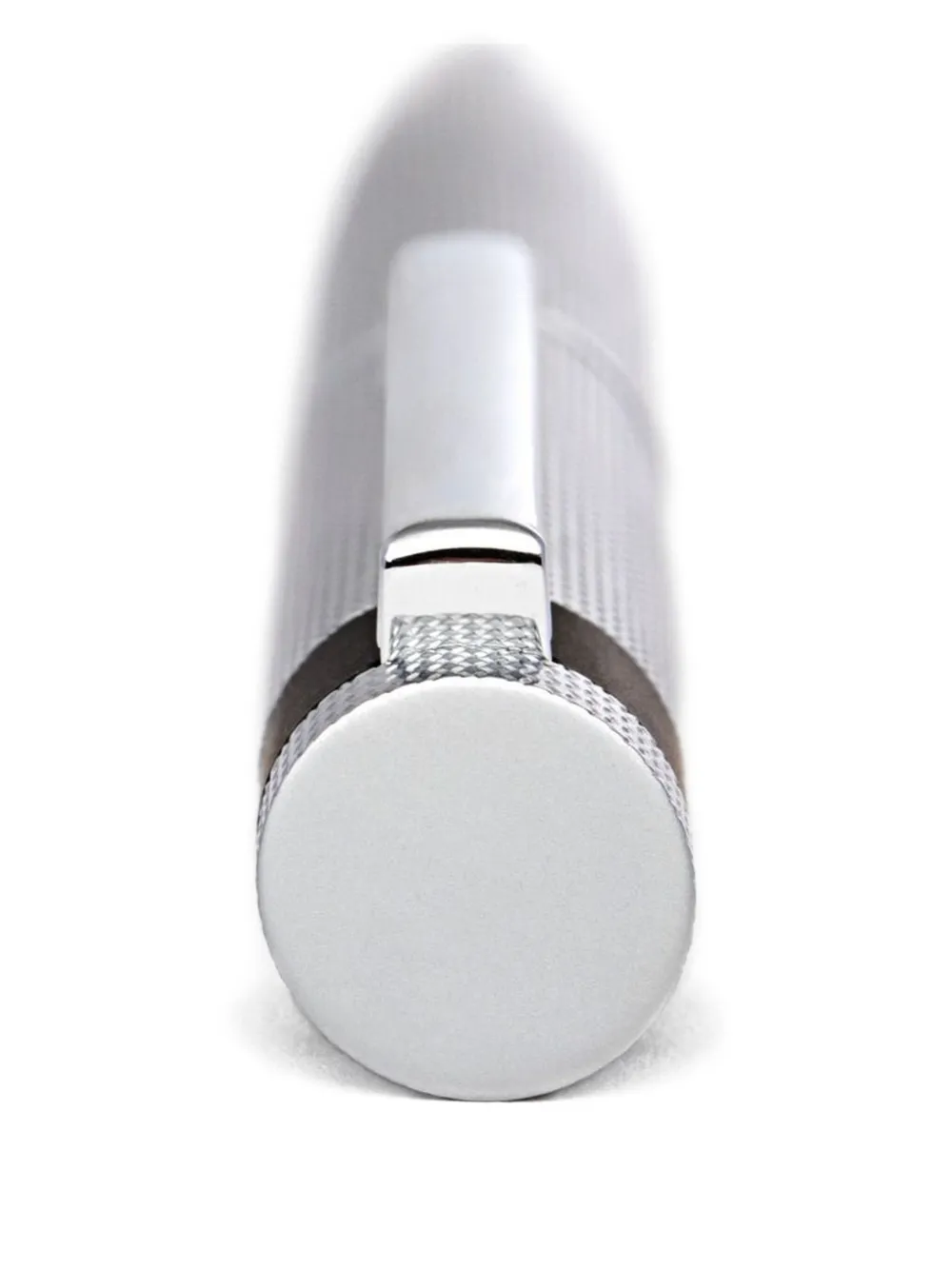 Hugo Boss Loop Textured Metal Ballpoint Pen In Silver