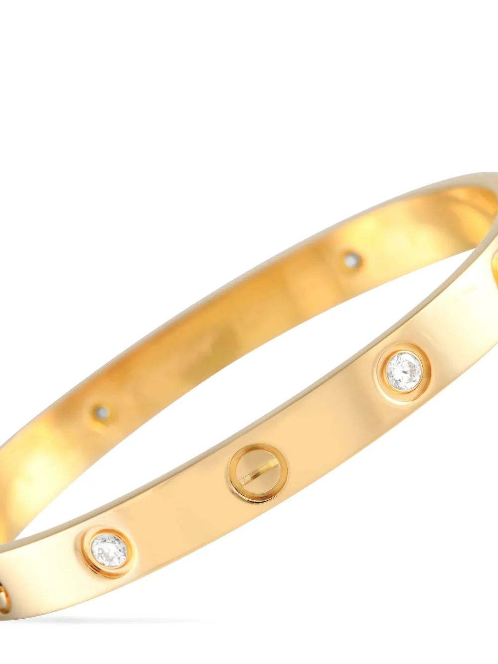Cartier 18K yellow gold Love 4 diamond bracelet | Image 2