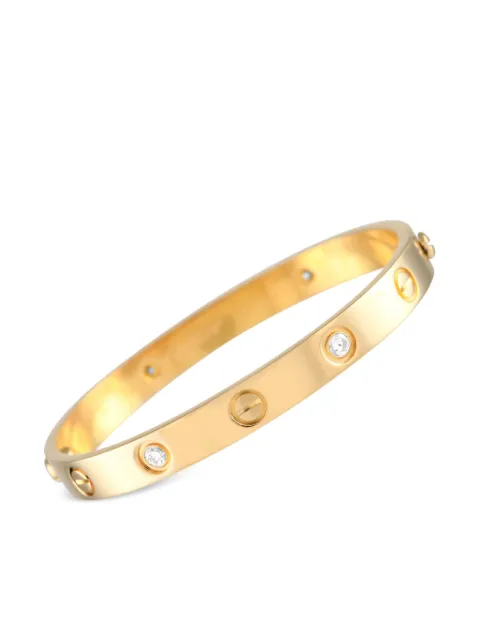 Cartier 18K yellow gold Love 4 diamond bracelet 