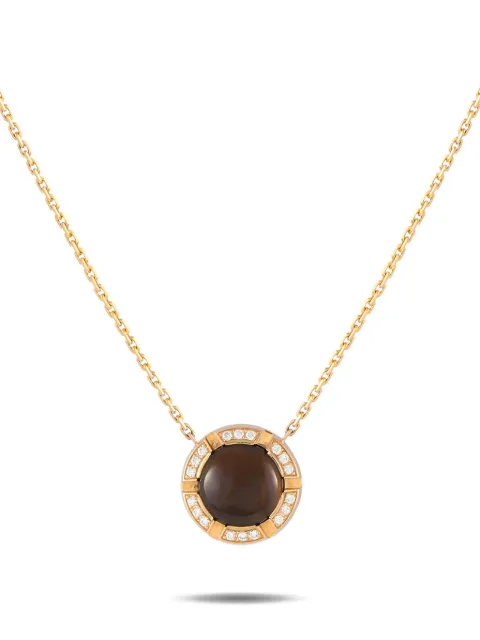 Chaumet 18K rose gold diamond and topaz necklace
