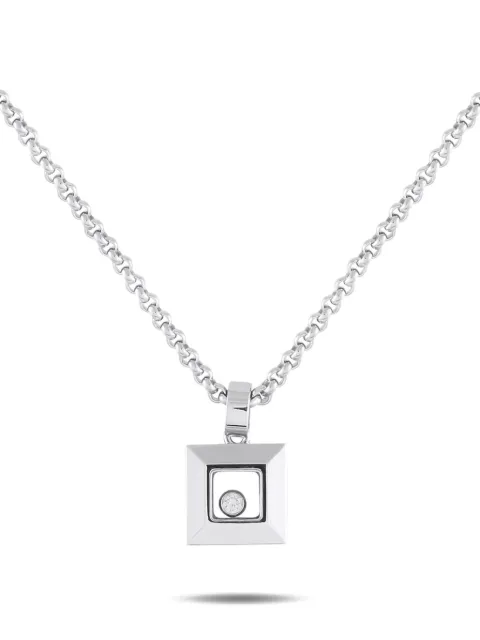 Chopard Pre-Owned 18K white gold diamond pendant necklace 