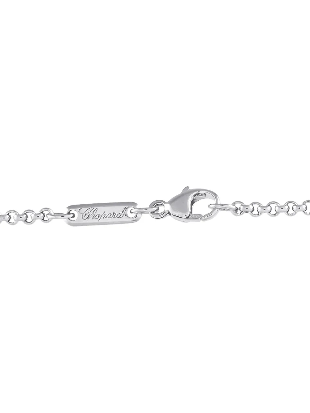 Pre-owned Chopard 18k White Gold Diamond Pendant Necklace In Silver