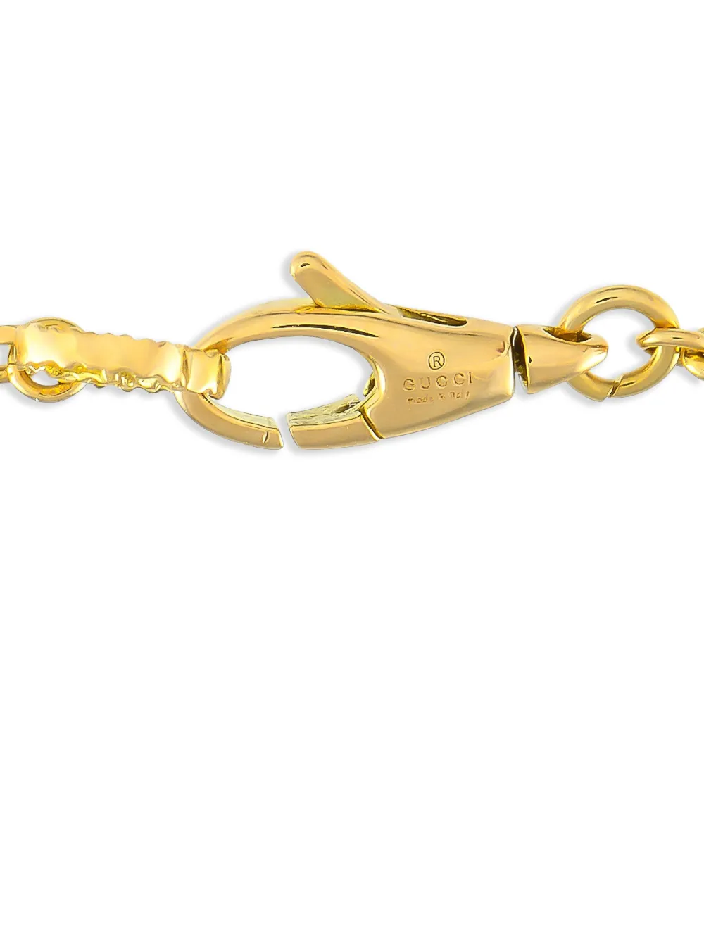 Pre-owned Gucci 18k Yellow Gold Double-g Bracelet