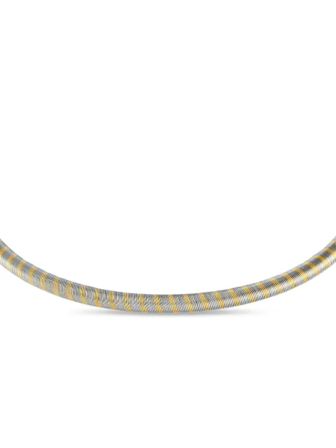 Cartier 1980s 18K yellow gold two-tone choker necklace