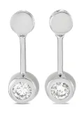 LB Exclusive 14K white gold drop diamond earrings - Silver