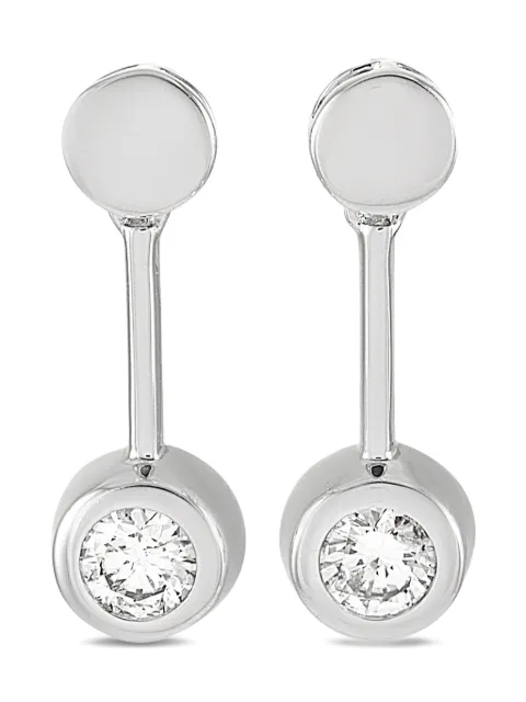 LB Exclusive Orecchini pendenti in oro bianco 14 carati con diamanti
