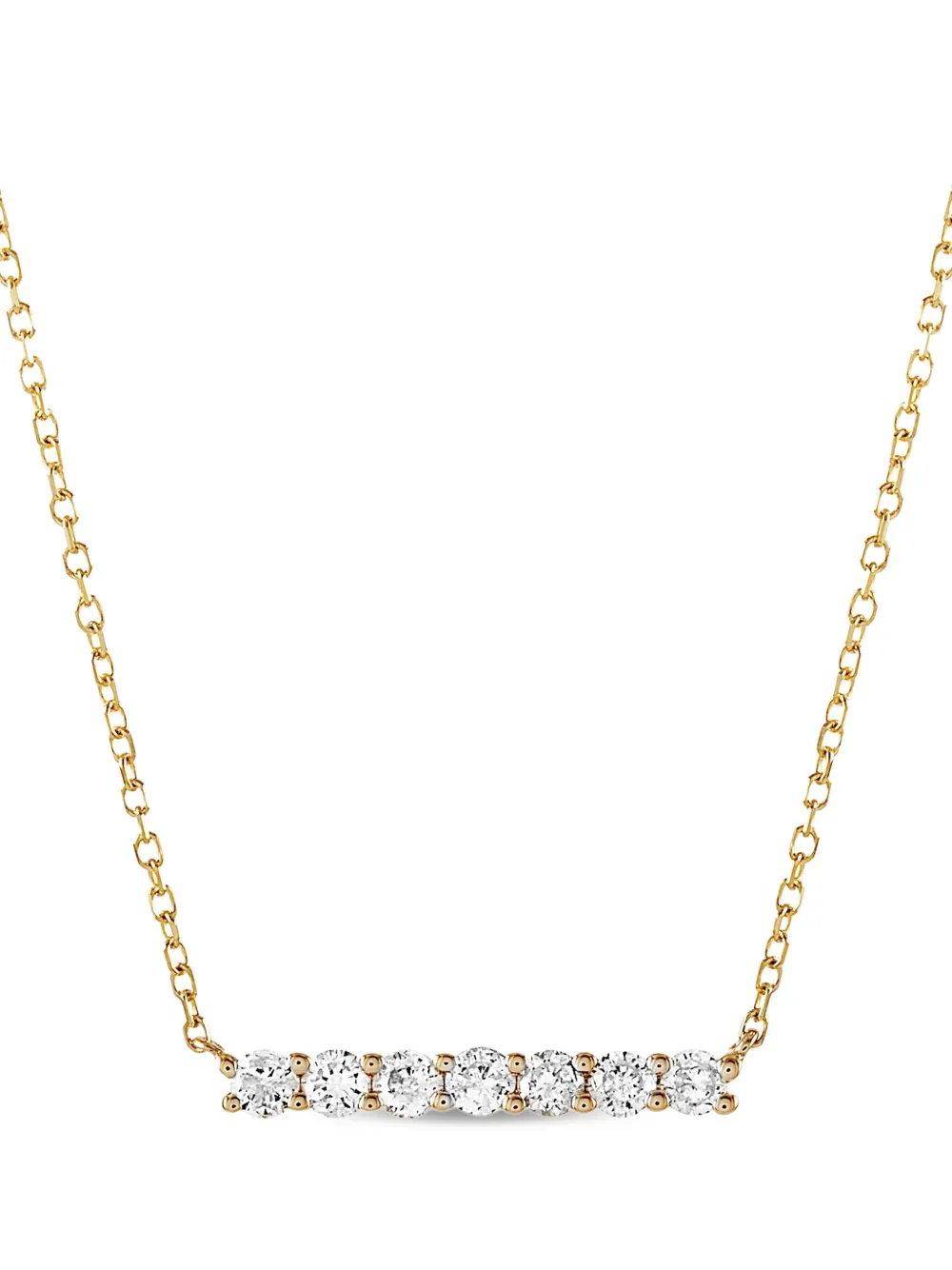 LB Exclusive 14K yellow gold Bar diamond necklace | Image 2