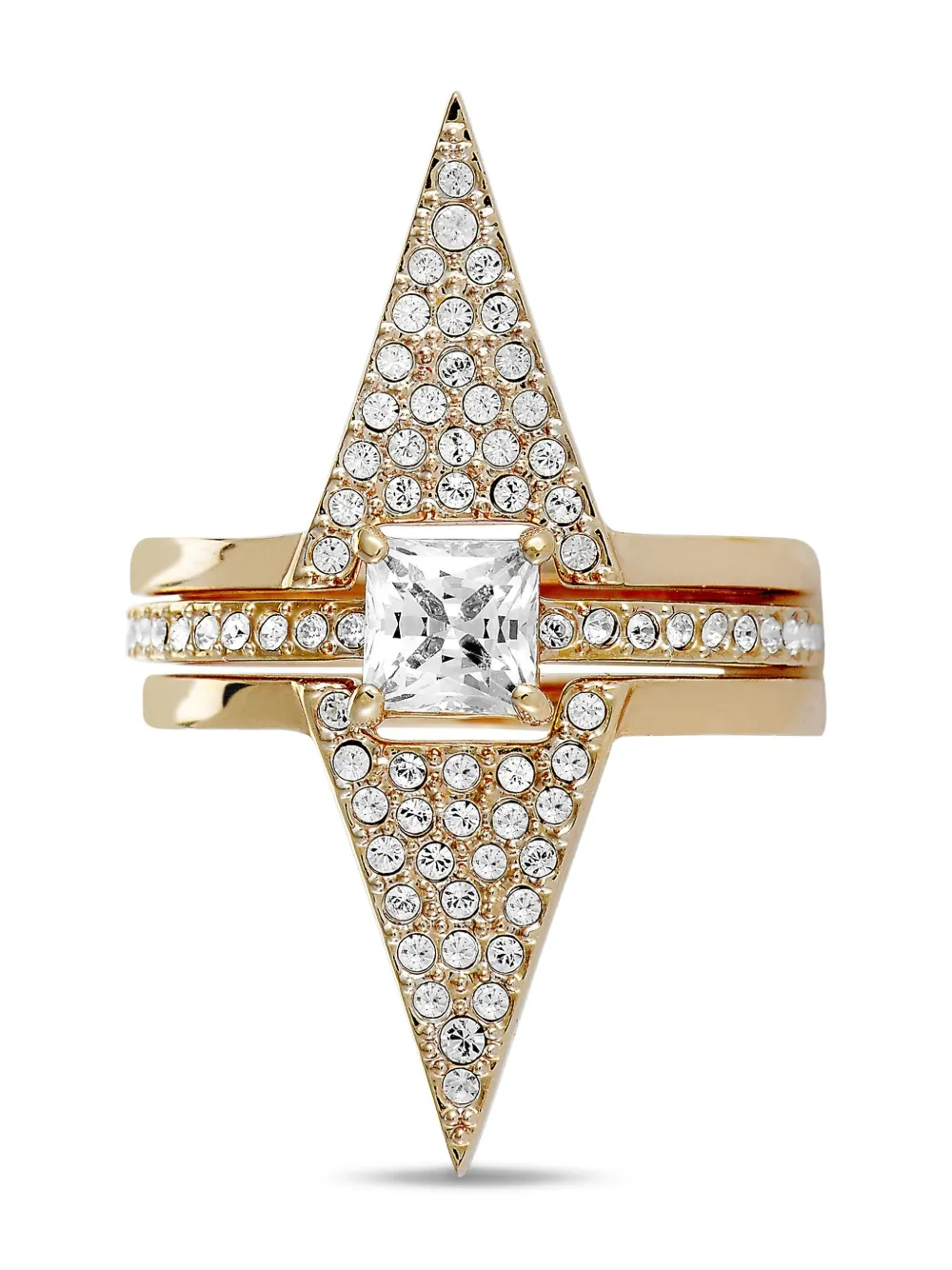 Swarovski Funk ring set (set of three) | Pink | Image 1