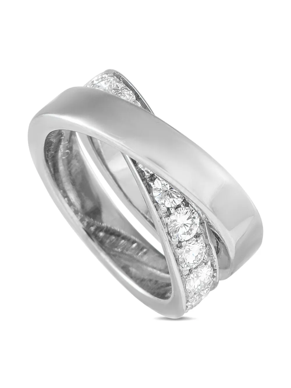Cartier  Vague 18K white gold diamond ring | Silver | Image 1