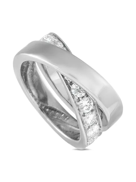 Cartier  Vague 18K white gold diamond ring
