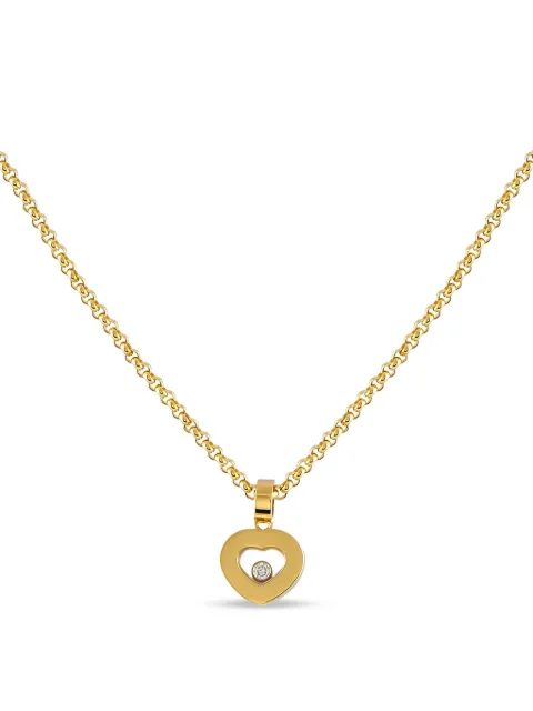 Chopard Pre-Owned 18K yellow gold Happy diamond pendant necklace