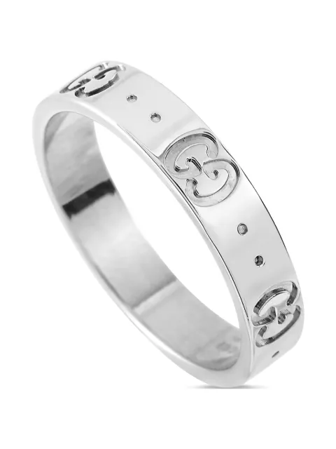 Gucci Pre-Owned 18K white gold Icon Band ring 