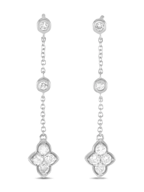 LB Exclusive aretes en oro blanco de 14kt con diamante