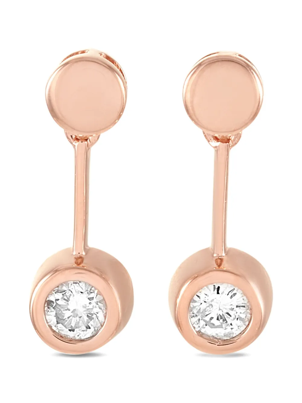 LB Exclusive ダイヤモンド ピアス 14Kローズゴールド - ピンク LB Exclusive ダイヤモンド ピアス 14Kローズゴールド - ピンク