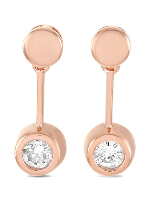 LB Exclusive 14K rose gold diamond earrings 