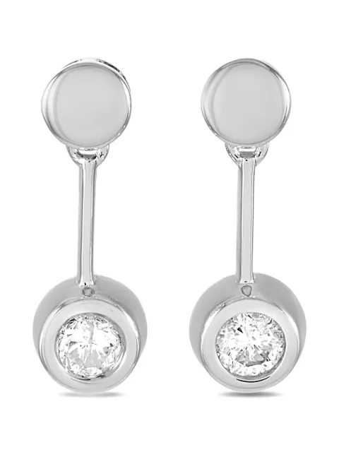 LB Exclusive 14K white gold diamond earrings 