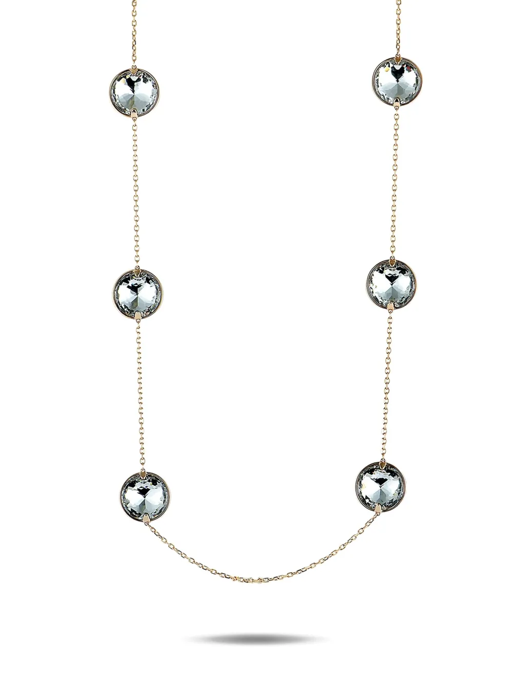 Swarovski Globe Strandage クリスタル ネックレス 14Kイエローゴールド - ゴールドトーン Swarovski Globe Strandage クリスタル ネックレス 14Kイエローゴールド - ゴールドトーン