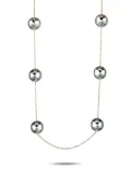 Swarovski 14K yellow gold Globe Strandage crystal necklace