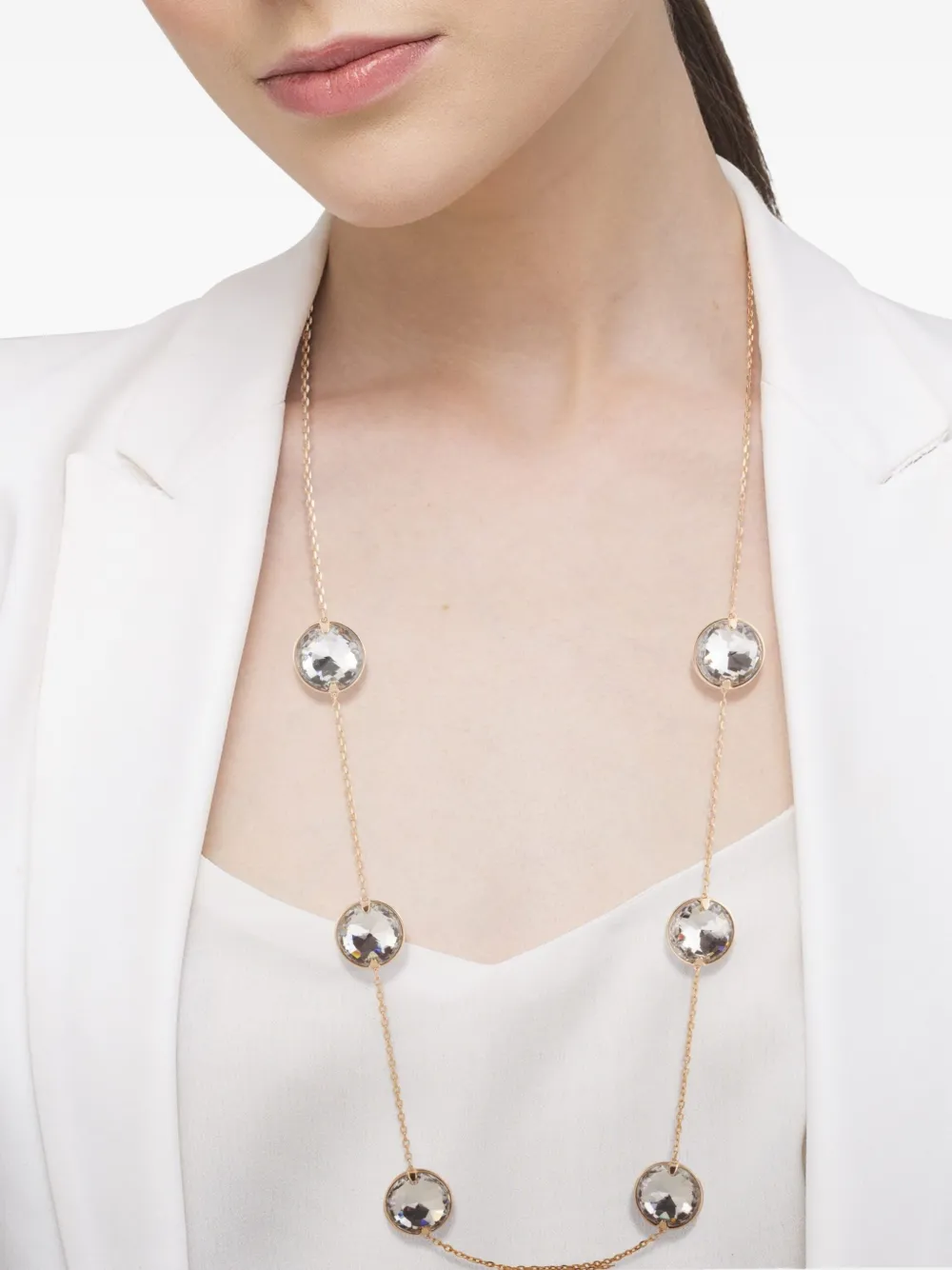 Swarovski 14K yellow gold Globe Strandage crystal necklace | Image 2