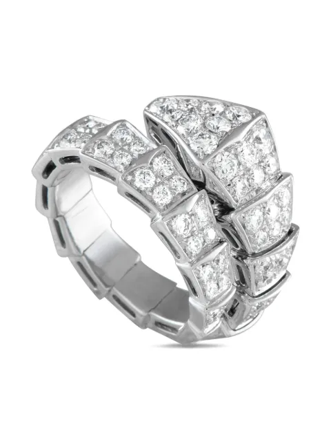 Bvlgari Pre-Owned anillo Serpenti en oro blanco de 18kt con diamante