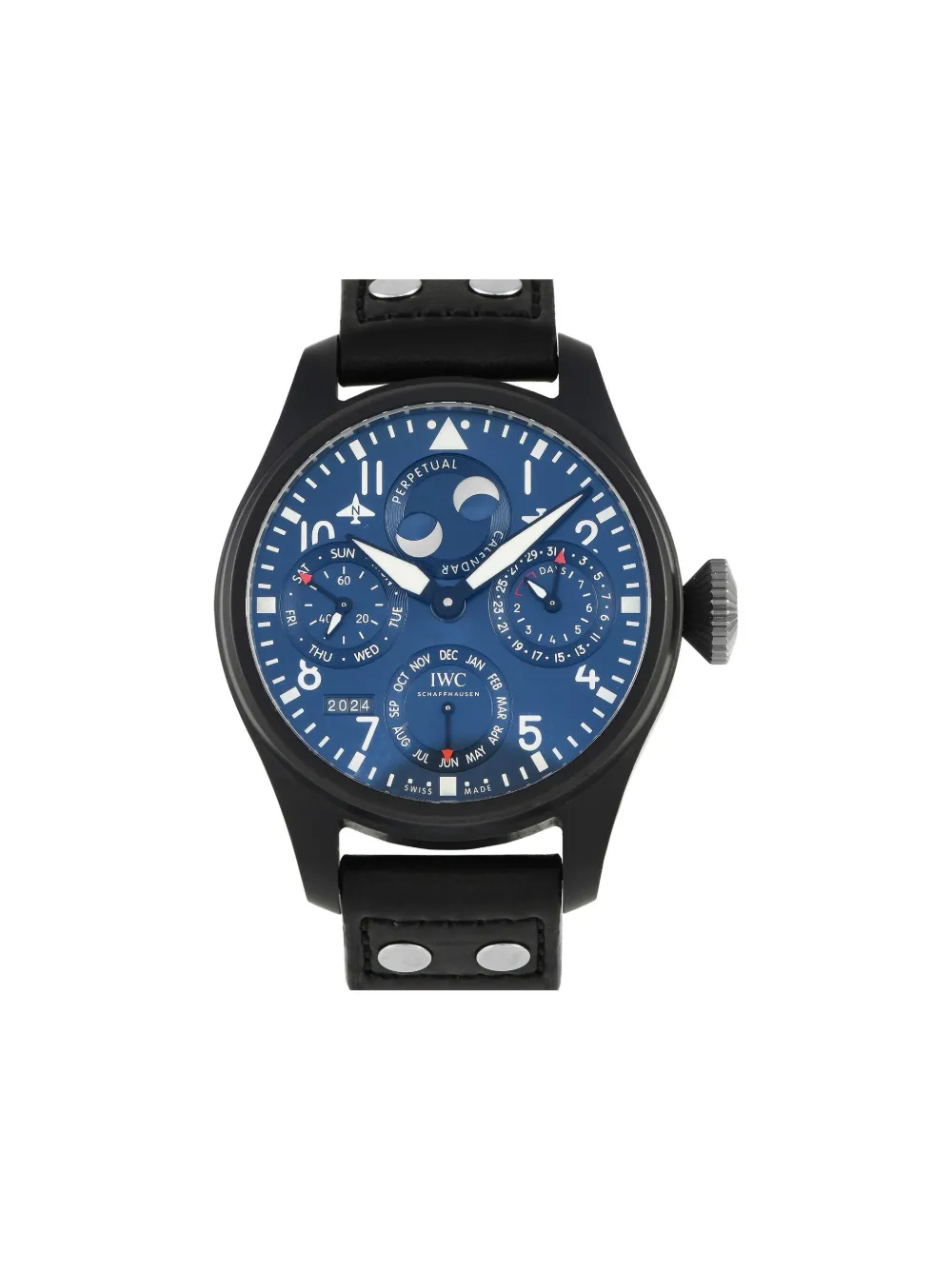 IWC Schaffhausen プレオウンド ビッグ パイロット パーペチュアル カレンダー 46mm - ブルー IWC Schaffhausen プレオウンド ビッグ パイロット パーペチュアル カレンダー 46mm - ブルー
