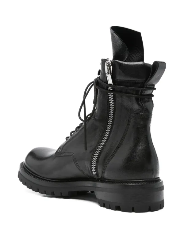 RICK OWENS フラットバイカーブーツ ブラック 38 リックオウエンス RICK OWENS フラットバイカーブーツ ブラック 38 リック