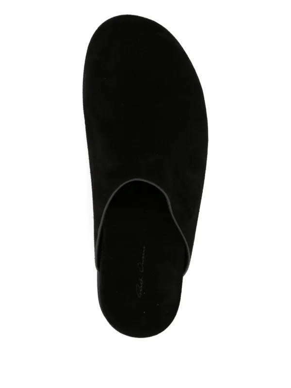 【関税込み】Rick Owens ブラック Concordians Granola ミュール Rick Owens: ブラック Concordians Granola ミュール | SSENSE 日本