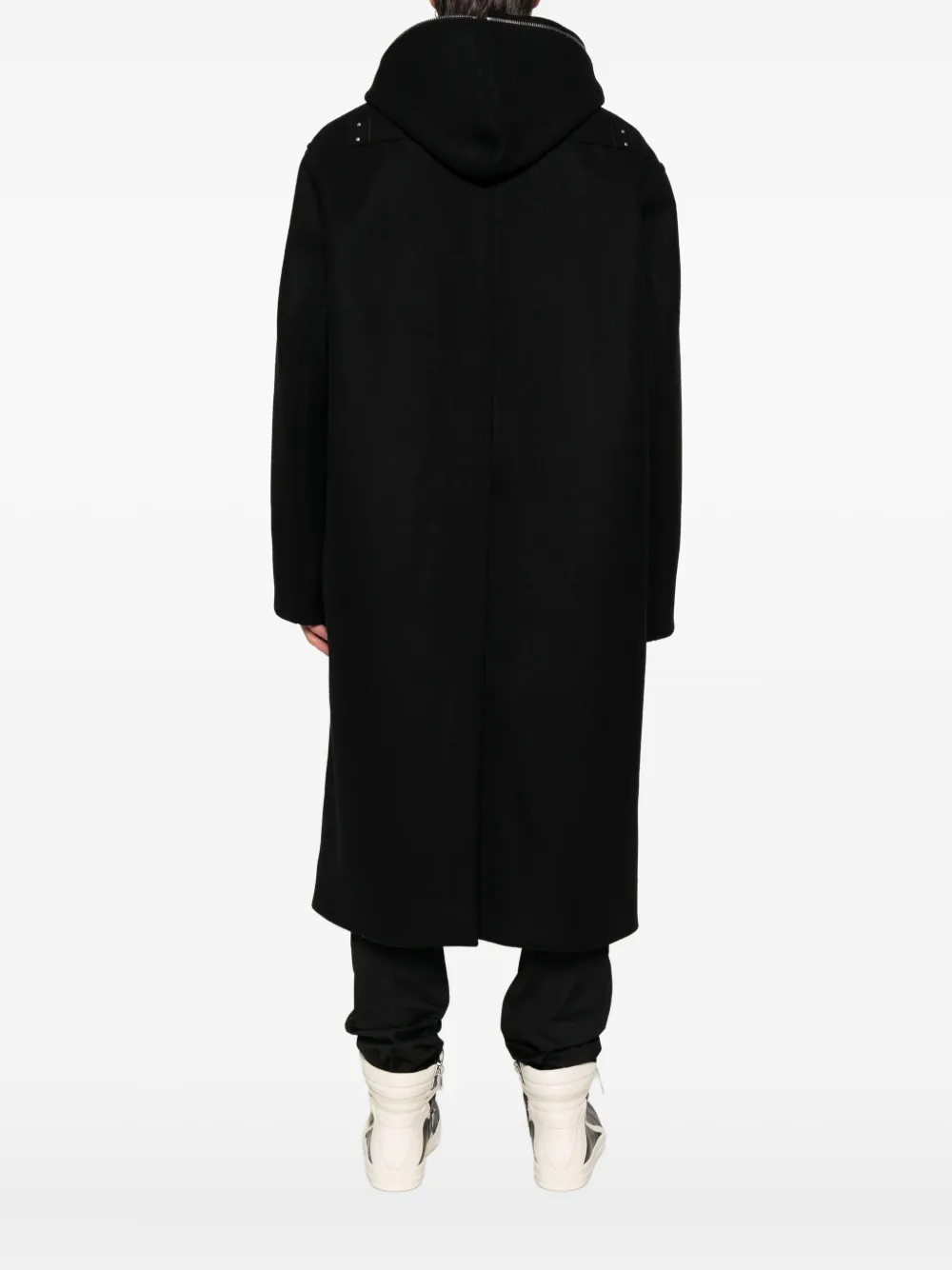 Rick Owens hooded raincoat Zwart