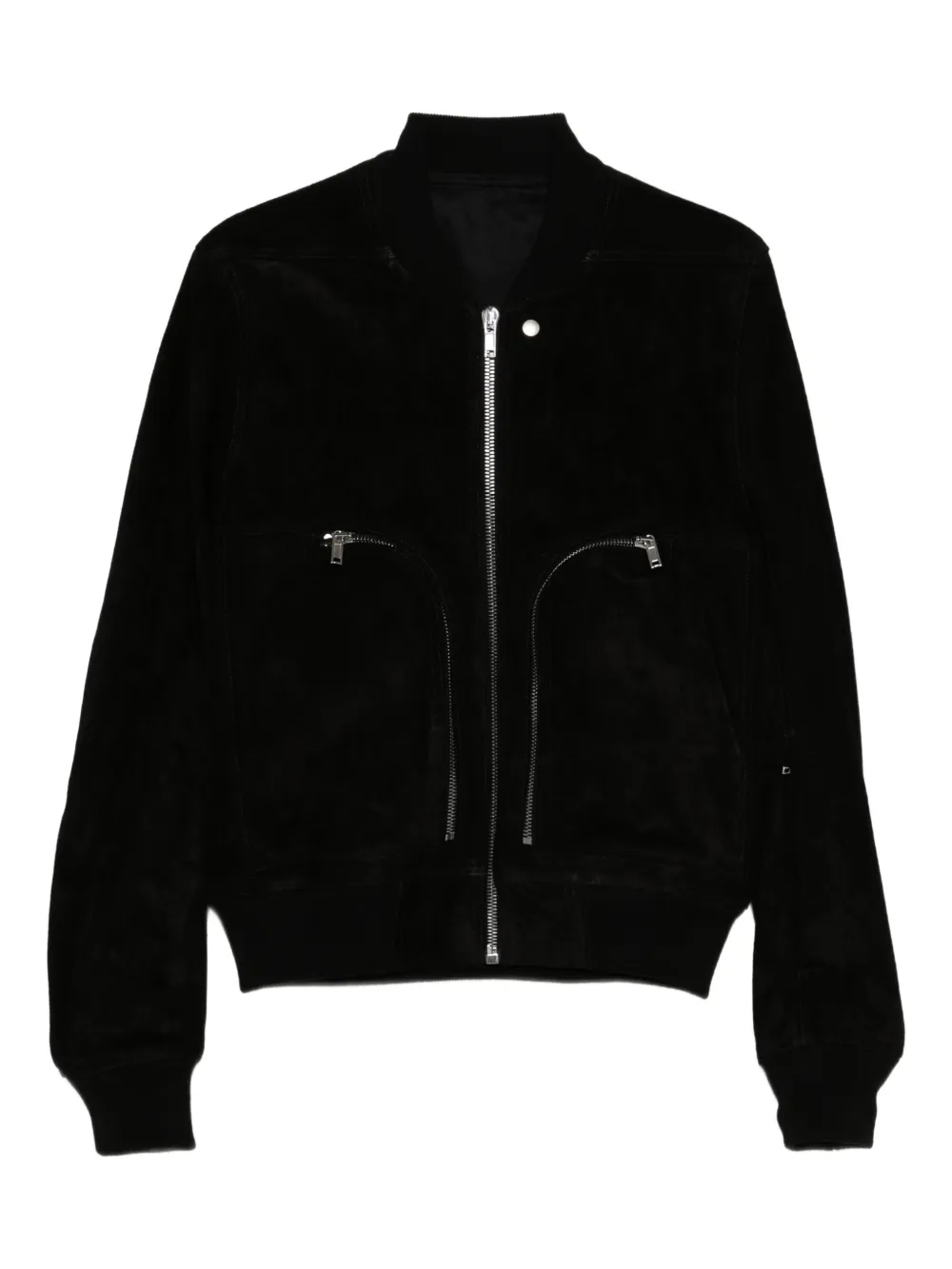 Rick Owens Bauhaus leren bomberjack Zwart