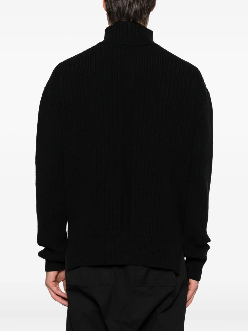 Rick Owens high-neck sweater Zwart
