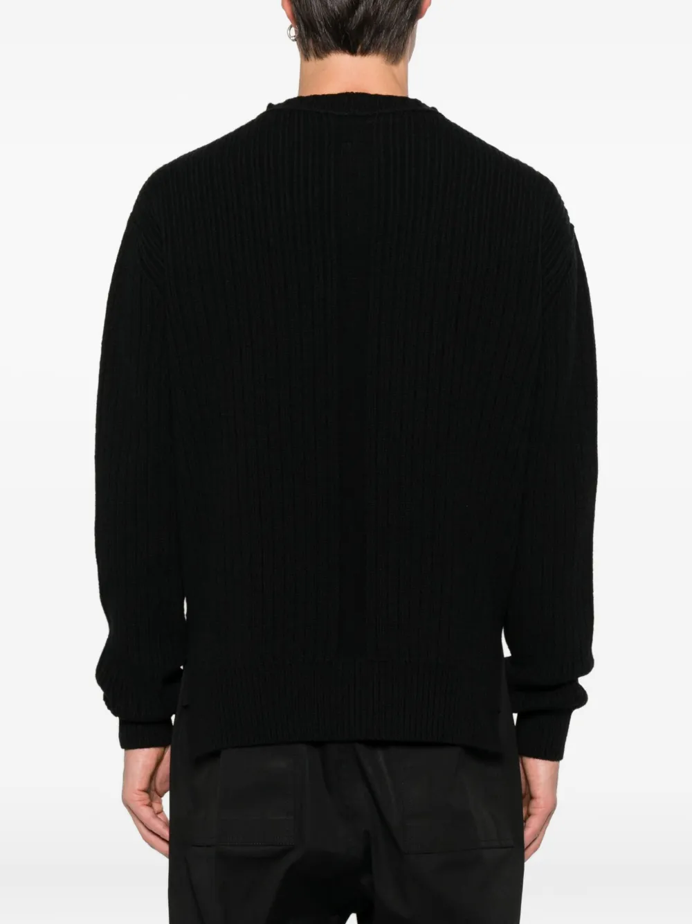 Rick Owens mock-neck sweater Zwart