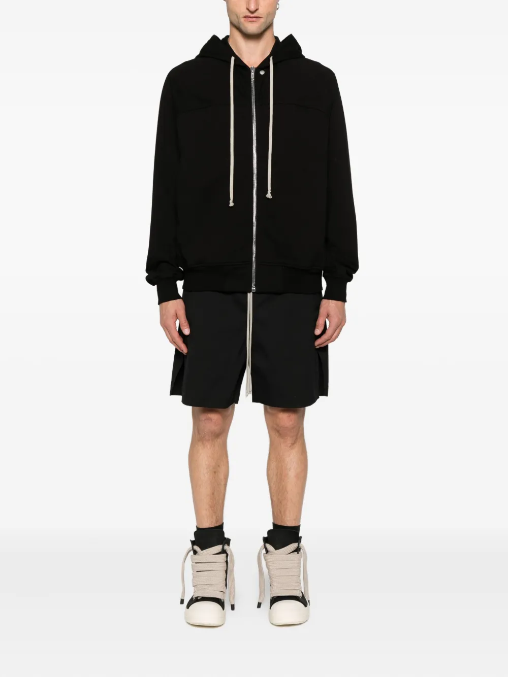 Rick Owens hooded jacket Zwart