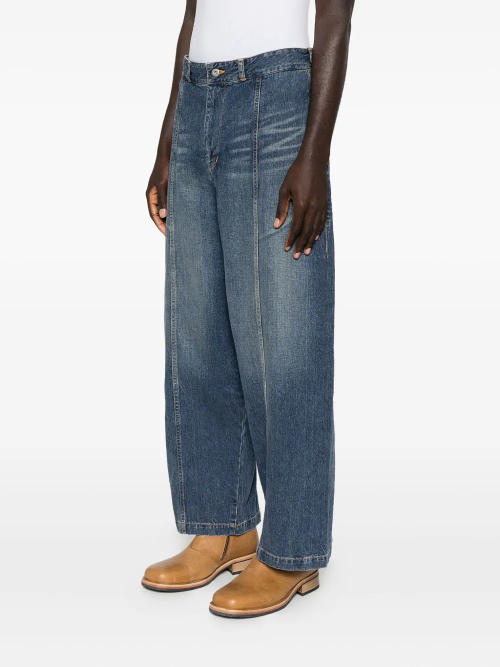 SAGE NATION Jeans met stiksels Blauw