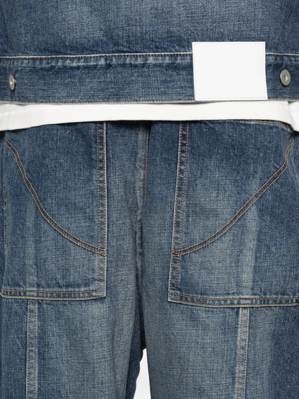 SAGE NATION Jeans met stiksels Blauw