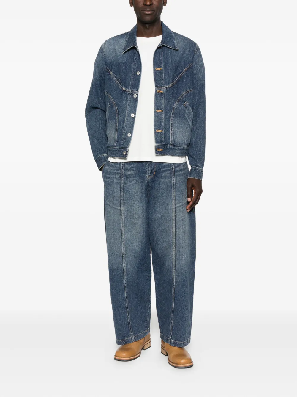 SAGE NATION curved-panel denim jacket | Denim Jackets | Image 2